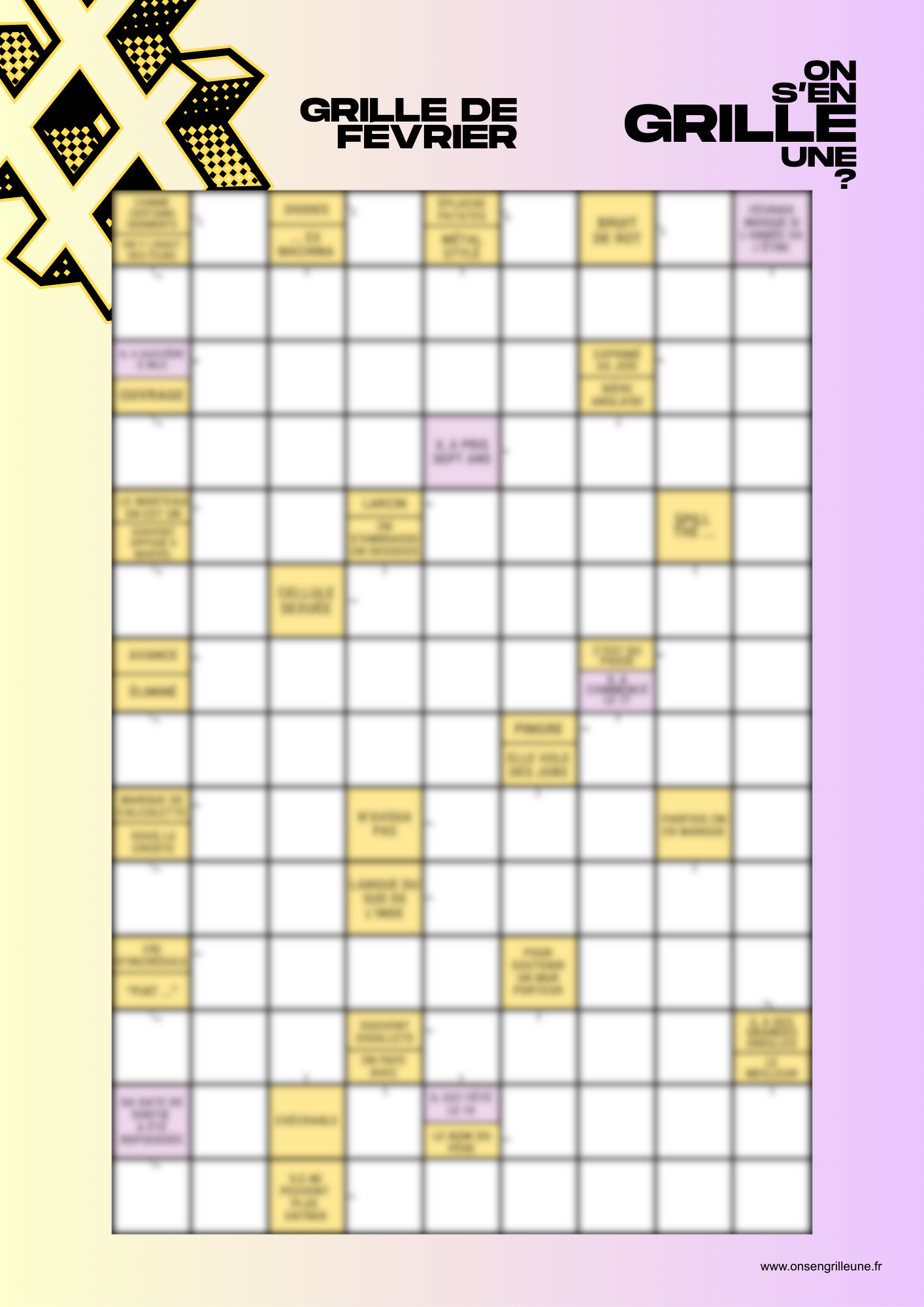 GRILLE DE FÉVRIER